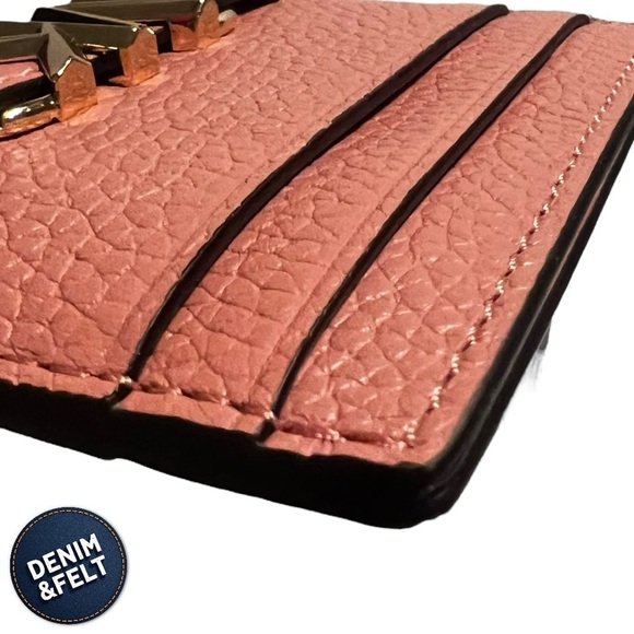 Michael Kors Reed Large Pebbled Leather Card Holder in Primrose | NEW/NWT!! 🩷🩷 - Picture 7 of 15